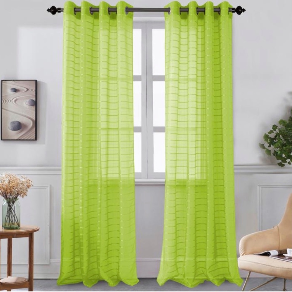 Karen Sheer Grommet-Top Single Curtain Panel_LGSHR